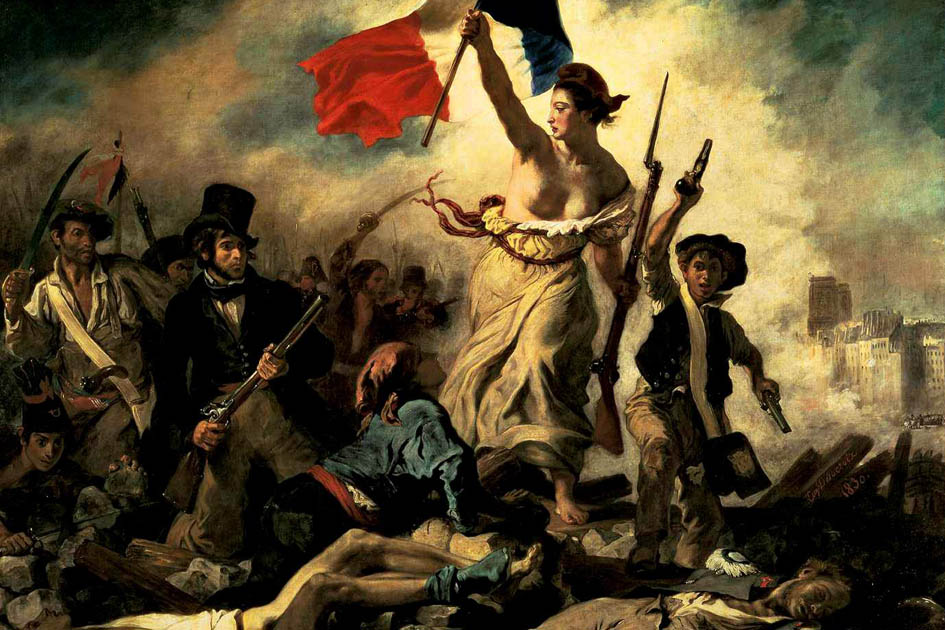 Eugène Delacroix, "La liberté guidant le peuple", 1830
