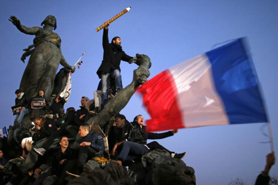 Stéphane Mahé, Rassemblement du 11 janvier 2015, place de la Nation