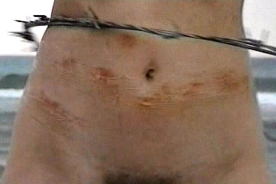 Sigalit Landau, Barbed Hula, 2000